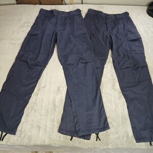 Rothco BDU Cargo Pants Men Small Blue Tactical Utility Police Button Fly Lot (2)